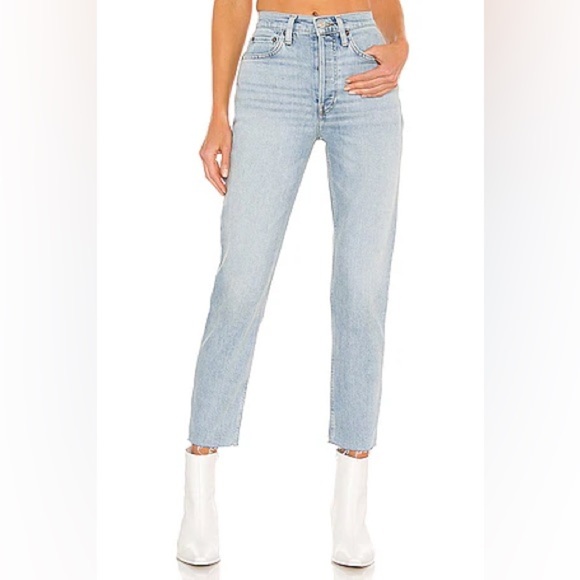 Re/Done 90s High Rise Ankle Crop Jeans Perfect Indigo Denim Casual Women’s 29 - Picture 1 of 13
